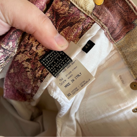 Y2K Rare Roberto Cavalli Floral Leopard Print Denim Patchwork Womens Size US 8 - Picture 11 of 13